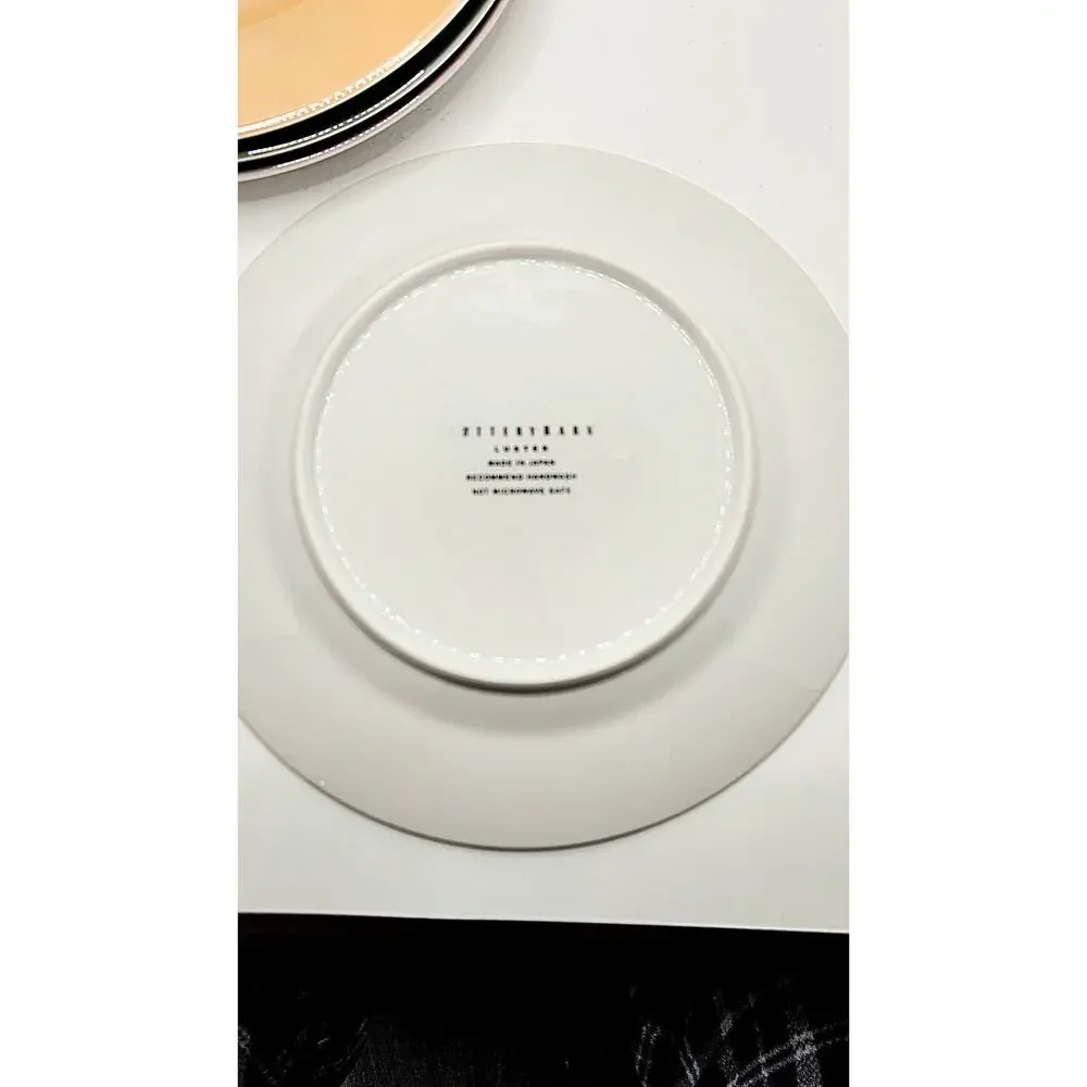 Pottery Barn Luster Dessert Plates Set of 4 Multicolor 8” Japan w/ Boxes